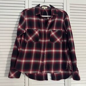 Cloth & Stone Plaid Button Down Shirt Fall Flannel Anthropologie Rodeo Sz S